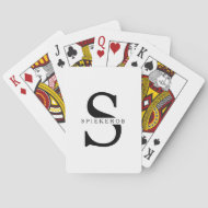 Moderner Minimalistischer Personalisierter Name Spielkarten