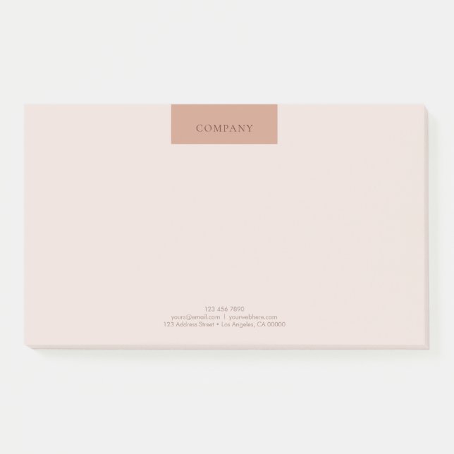 Moderner Minimalistischer Plantypo-warmer Kaffee Post-it Klebezettel (Vorderseite)