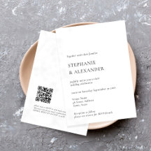 Moderner Minimalistischer QR-Code für Hochzeitsemp
