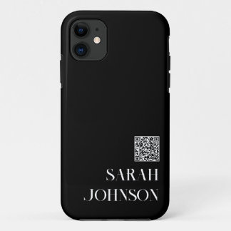 Moderner minimalistischer QR-Code für Logos Berufl Case-Mate iPhone Hülle