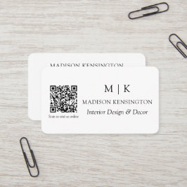 Moderner Minimalistischer QR-Code für Monogramm od Visitenkarte