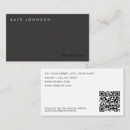 Moderner Minimalistischer QR-Code für Unternehmen Visitenkarte