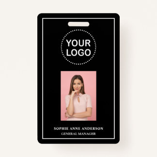 Moderner Minimalistischer QR-Code-Mitarbeiter Ausweis