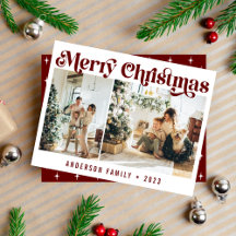 Moderner Minimalistischer Retro Weihnachten Zwei F