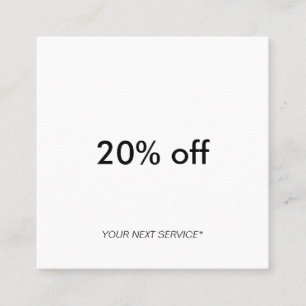 Moderner Minimalistischer sauberer Quadratische Visitenkarte