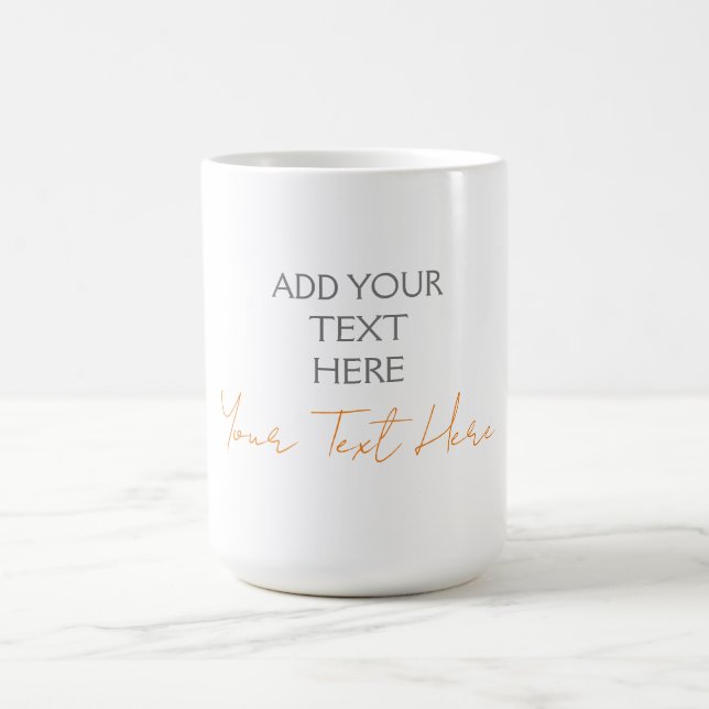Moderner Minimalistischer Schlichter Personalisier Kaffeetasse (Mittel)