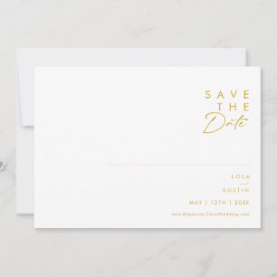 Moderner Minimalistischer Schriftart Horizontal Save The Date