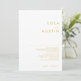 Moderner Minimalistischer Schriftart Traditionelle Einladung