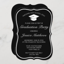 Moderner Minimalistischer Schwarz-weißer Abschluss