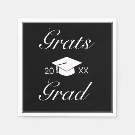 Moderner Minimalistischer Schwarz-weißer Gras Absc Serviette