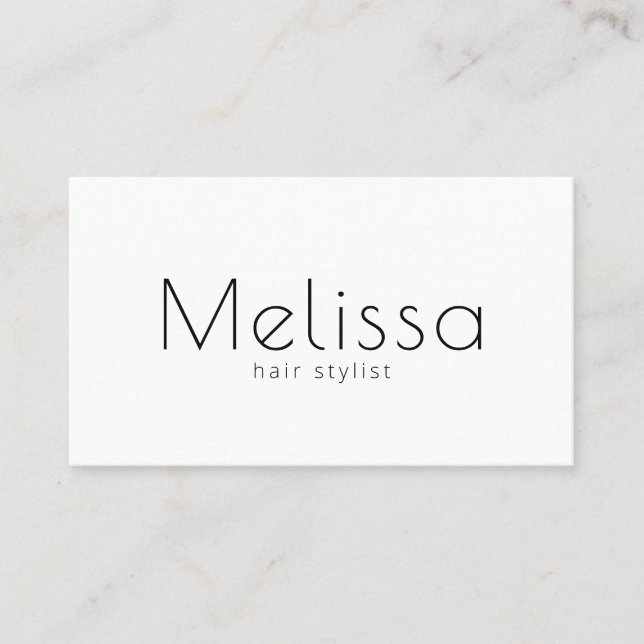 Moderner Minimalistischer Schwarz-weißer QR-Code Visitenkarte (Vorderseite)