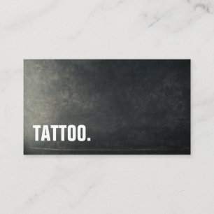 Moderner Minimalistischer Schwarzes-Brett-Tattoo-P Visitenkarte