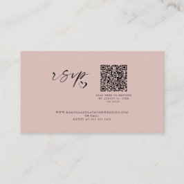 Moderner Minimalistischer Script-Wedding Website Q Begleitkarte