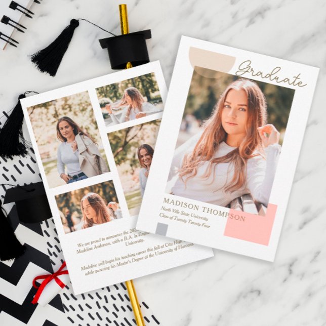 Moderner Minimalistischer Shape-Overlay-Foto-Absch Ankündigung (Von Creator hochgeladen)