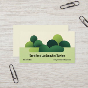 Moderner Minimalistischer Shrubs Landscaping Servi Visitenkarte