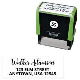 Moderner Minimalistischer Skriptname - Rücksendead Permastempel