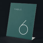 Moderner Minimalistischer Smaragdgrüner Tischnumme Sockelschild<br><div class="desc">Diese moderne Minimalistische Tischnummer ist ideal für Hochzeitsfeiern,  Tischnummern oder Tischnummern Party Bedürfnisse! Vollständig anpassbar!</div>
