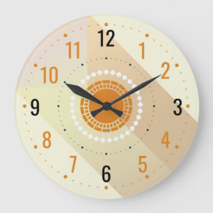 Moderner minimalistischer Stil für einfarbiges Bei Große Wanduhr