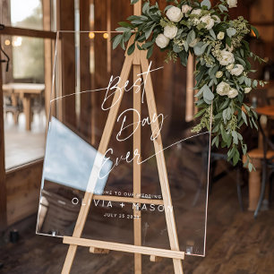 Moderner Minimalistischer Tag für Hochzeit Willkom Acrylschild