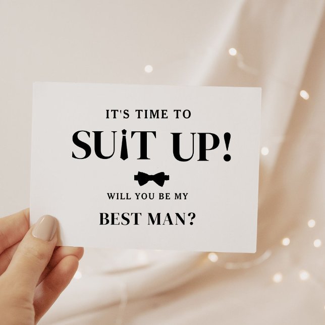 Moderner Minimalistischer Trauzeuge Fragend Vorsch Mitteilungskarte (Von Creator hochgeladen)