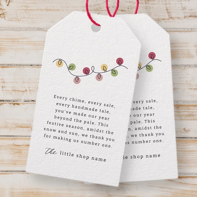 Moderner Minimalistischer Urlaub für kleine Untern Geschenkanhänger (Von Creator hochgeladen)