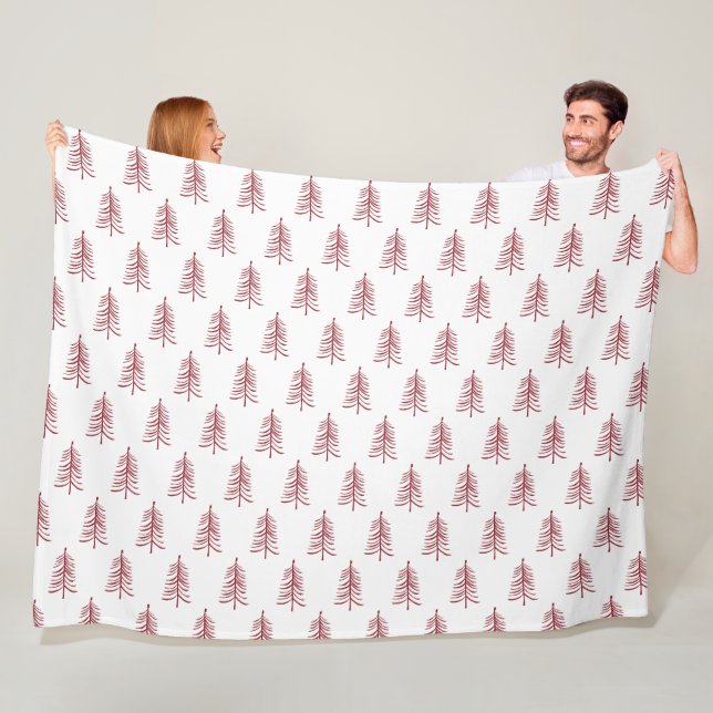 Moderner Minimalistischer Weihnachtsbaum Fleecedecke (Beispiel)