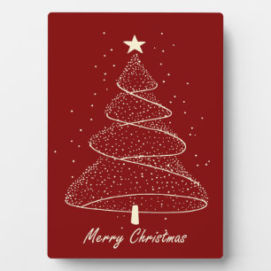 Moderner Minimalistischer Weihnachtsbaum Fotoplatte