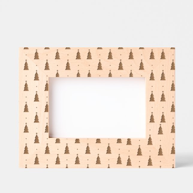 Moderner Minimalistischer Weihnachtsbaum Geätzte Rahmen (Vorderseite)