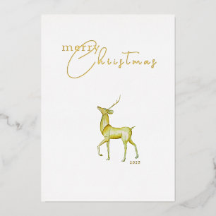 Moderner Minimalistischer Weihnachtsmann Folien Feiertagskarte