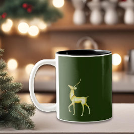 Moderner Minimalistischer Weihnachtsmann Zweifarbige Tasse
