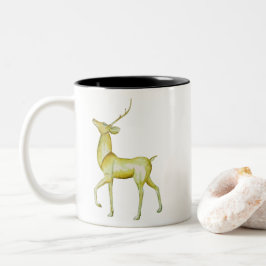 Moderner Minimalistischer Weihnachtsmann Zweifarbige Tasse
