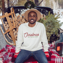 Moderner Minimalistischer Weihnachtsname Sweatshirt