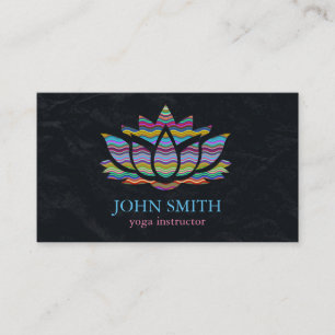 Moderner minimalistischer weißer Goldlotus-Yoga-Le Visitenkarte