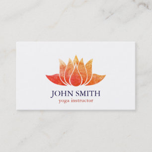 Moderner Minimalistischer White Gold Lotus Yoga Le Visitenkarte