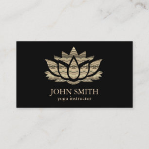 Moderner Minimalistischer White Gold Lotus Yoga Le Visitenkarte