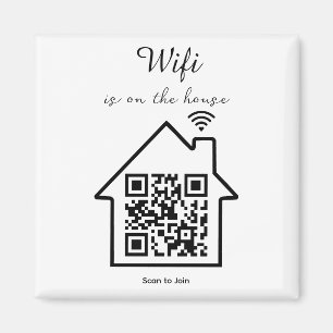 Moderner minimalistischer WiFi-QR-Code Magnet