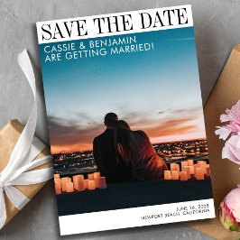 Moderner Minimalistischer Zeitschriftenstil Save The Date