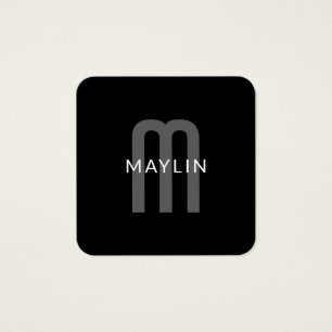 Moderner Mit Monogramm Name Black Gray White