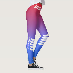 Moderner mit Monogramm roter Farbverlauf Leggings