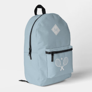 Moderner Mit Monogramm Tennisspieler Minimalistisc Bedruckter Rucksack
