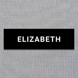 Moderner Mitarbeiter Schwarz Namensschild