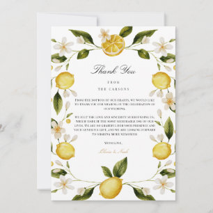 Moderner Mittelmeerlemon Danke Karte