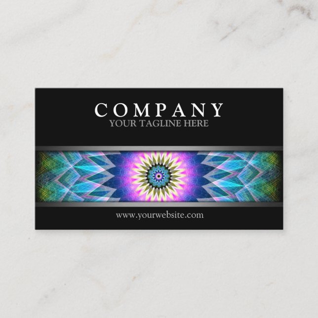 Moderner Mittelpunkt Visitenkarte (Vorderseite)