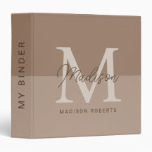 Moderner Mocha-Monogramm-Name