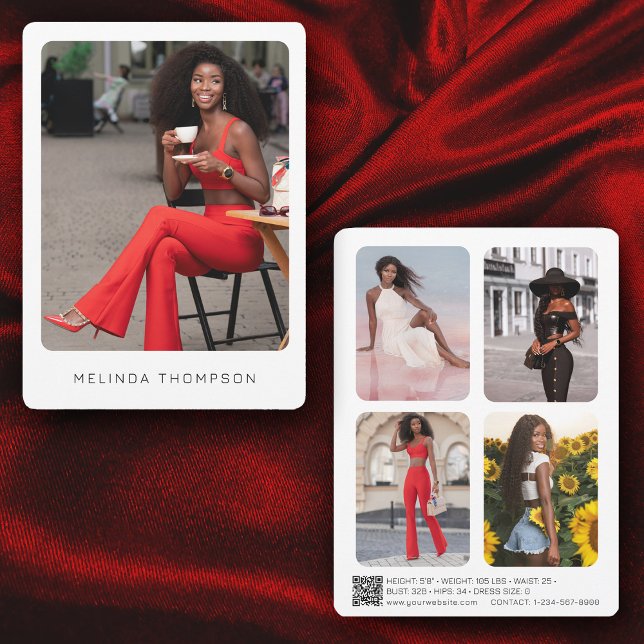 Moderner Modellierungsfaktor Comp Card 5 Foto QR C (Von Creator hochgeladen)