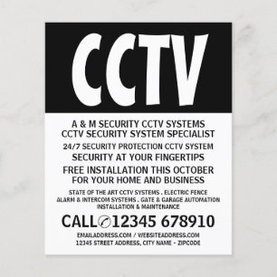 Moderner, moderner, CCTV Security Advertising Flye Flyer