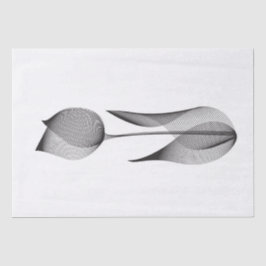 Moderner Moderner Effekt Tulip Floral Minimal Schw Seidenpapier