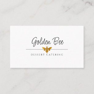 Moderner, moderner Golden Bee Logo Catering Kulina Visitenkarte