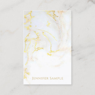 Moderner modischer Goldmarmor-goldene elegante Visitenkarte