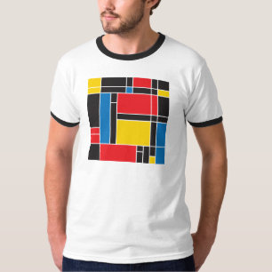 Moderner Mondrian inspirierter grafischer Muster-T T-Shirt